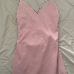 Brand new windsor double thin strap, open back, light pink mini dress,